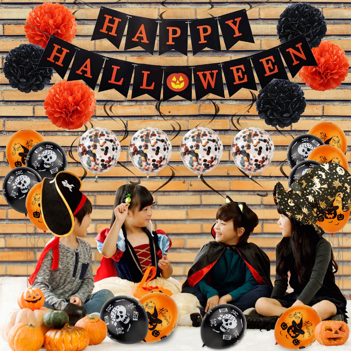 Amazon | monoii ハロウィン 装飾 ガーランド 壁 飾り バルーン